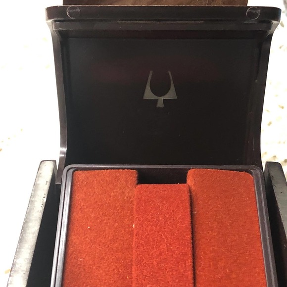 Vintage Bulova Automatic Original Plastic Leather Watch Display Storage Box Case - Picture 12 of 16